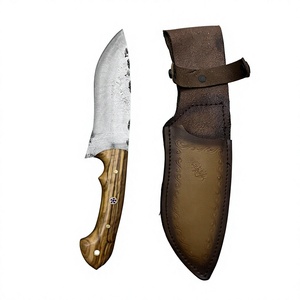 มีดล่าสัตว์ Jexa Jexa-HC-175 Bowie ใบมีดเหล็กกล้าคาร์บอนสูง คมตัดบางส่วนเป็นหยัก ด้ามไม้มะกอก น้ำหนักเบา - Product Image 2