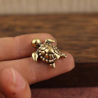 Figurine de tortue en laiton, statue de tortue vintage pour la prospérité, la longévité et la chance, décoration de bureau, animal de compagnie pour le thé, décoration pour la maison, le bureau ou la voiture