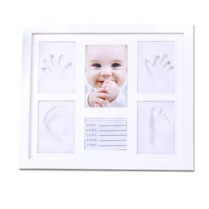 Baby Fuß und Hand Abdruck Rahmen Kit Ton Hand druck Bilderrahmen für Neugeborene