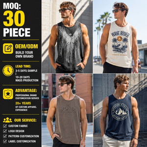 IKDEER Canotta Casual Personalizzata da <span class=keywords><strong>Uomo</strong></span>, Comoda in Cotone, <span class=keywords><strong>Gilet</strong></span> da Palestra con Decorazione Stampata, Poliestere di Alta Qualità con Motivo 3D - Product Image 1
