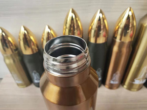 Hot Selling Eco Friendly Product Double Wall Custom logo Bullet Shaped Stainless Steel Vacuum <b>Thermos</b> Water <b>Bottle</b> - Product Image 4