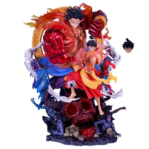 New Big Lager 30cm One Pieced Acalanatha Luffy Estátua de Alta Qualidade Gk Modelo One Pieced Luffy Anime Action Figure