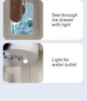 Machine à café compacte électrique IceMix 4 en 1 pour hôtels avec distributeur de glaçons et d'eau chaude/froide, machine à glaçons de table