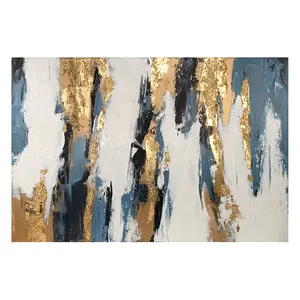 Simple Abstract Paintings Gold Foil Decor Home Goods Wall Art Canvas Painting