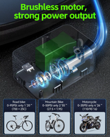 Compresseur de gonfleur de vélo numérique à batterie de poche et moto lumière LED écran numérique démarreur gonfleur de voiture nouvelle pompe de conception