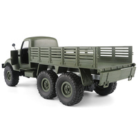Camion militaire tout-terrain télécommandé Q60 à l'échelle 1/16, 2,4 GHz, 6 roues motrices, chenilles métalliques, prêt à l'emploi, jouet RC pour enfants