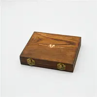 Vendita calda prezzo di fabbrica scatola di legno scatola di imballaggio in legno con logo inciso per portafoglio
