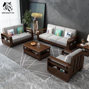 Proveedor chino, mejor precio, OEM, ODM, gran stock, sofás tapizados ecológicos, muebles modernos para sala de estar, sofá moderno de madera. - Product Image 6