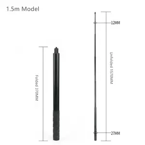 Precio de fábrica 3 metros de largo palo de extensión/Palos Selfie invisibles para Insta360 X5 X4 X3 X2 GoPro Hero Action Sports Cams - Product Image 1