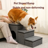 Escalier pliable pour animaux de compagnie Alpet, motif uni, respirant, marches pour chiens, éponge épaisse, échelle pour petits chiens et chats, toutes saisons