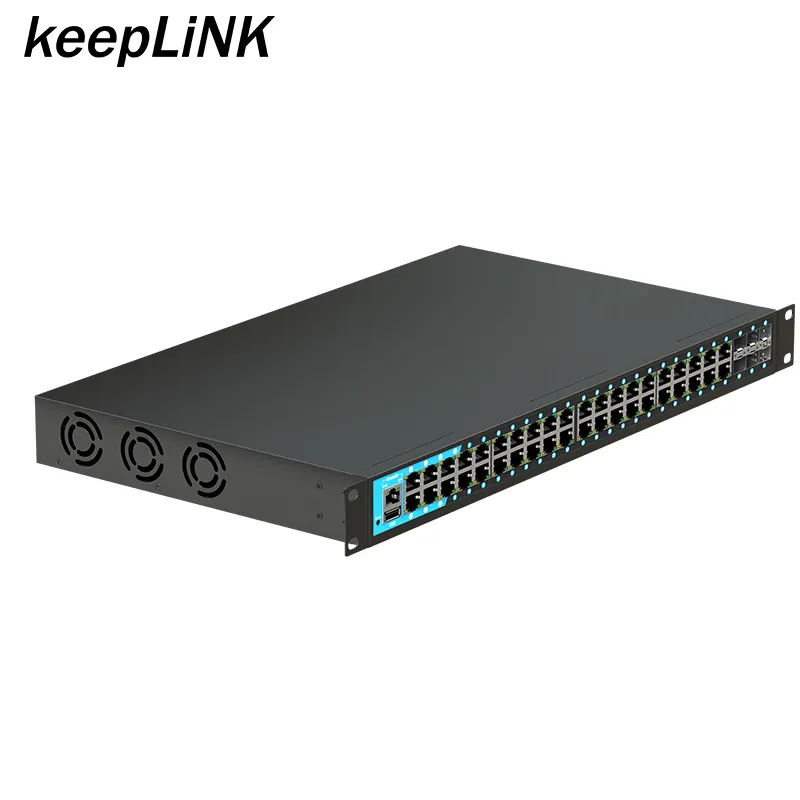 10Gbps 48-Poorten L2/L3 Management Netwerk Poe Ethernet Switch 4 10G Sfp Met 48 10 100 1000M Ethernet-poort Voor Cctv Security