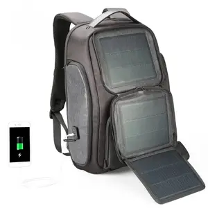 9 wát ngoài trời có thể gập lại bảng điều khiển năng lượng mặt trời Ba lô USB sạc năng lượng mặt trời sạc túi cho điện thoại cho cắm trại và du lịch