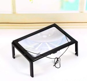 Loupe de lecture de bureau <span class=keywords><strong>A4</strong></span> pleine page LED créative pliante pour personnes âgées en plastique durable - Product Image 3