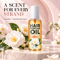 Minyak Parfum Rambut Private Label Oem Odm Ekstrak Camellia Wild Rose Hyacinth Daffodil Perbaiki Rambut Kering Mengembang Rusak 100Ml