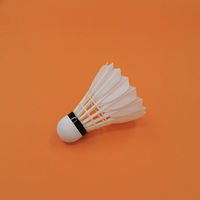 Volant de badminton en plumes d'oie et base en liège double couche, T-4 Grade B Haute Stabilité, Volants d'entraînement OEM/ODM Personnalisés