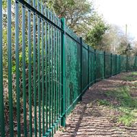 W D Pálido Simple/Redondo/Triple Punta Galvanizado Metal Palisade Vallas de seguridad