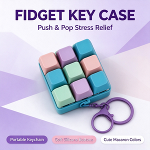 Jouet anti-stress clavier à 9 touches pour adultes, garçons et filles, idéal pour la décompression, avec fonction porte-clés - Product Image 3