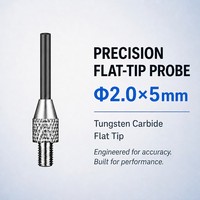 Sonde à pointe plate en carbure de tungstène SD2.0X5mm, filetage M2.5, pièce de rechange pour stylet de mesure d'indicateur de précision pour micromètre