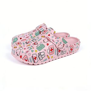 <span class=keywords><strong>Zuecos</strong></span> Antideslizantes de EVA para Mujer, con Estampado de Dibujos Animados, Cierre de Hebilla, Punta Cerrada, para Enfermeras y Hospitales, Venta al Por Mayor OEM, MOQ Bajo - Product Image 3