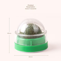 Balle de Luxe pour Chat avec Catnip, Jouet à Mâcher Auto-Activant en Plastique à Fixation Murale pour l'Élimination des Boules de Poils et le Soulagement Digestif