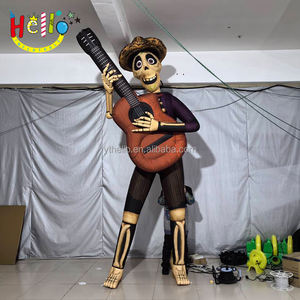 Halloween inflable al aire libre decoraciones inflable <span class=keywords><strong>esqueleto</strong></span> <span class=keywords><strong>hombre</strong></span> tocando la guitarra - Product Image 2