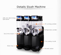 Machine commerciale 12L * 2 Slush vendant Slushie congelé utilisé en acier inoxydable Slush Machine Granita Daiquiri Slush Machine