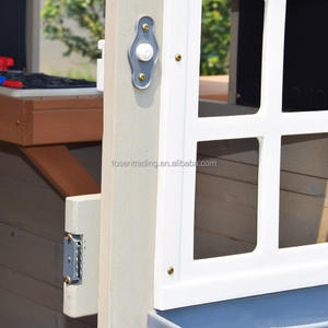 Maison de jeu en bois pour l'extérieur avec table et bancs de pique-nique intégrés, cuisine de jeu et téléphone factice - Maison de jeu pour enfants pour le jardin - Product Image 3