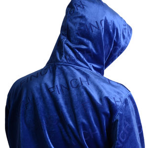 Finch Garment Custom Logo Hoodie Burn Out Velvet Fabric Pullover Hoodie Oversized Men's Velour Hoodies y sudaderas - Product Image 2