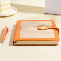 Carnet de notes A5 en cuir PU personnalisé avec pochette, reliure cousue, agenda professionnel – Vente en gros