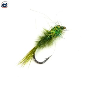 Mosca Artificial de Pesca de Hundimiento con Pluma Natural, Modelo Green Damselfly Nymph, <span class=keywords><strong>para</strong></span> Trucha, Lubina y Salmón, Talla 12 #   Señuelos de Pesca con Mosca <span class=keywords><strong>para</strong></span> Venta al por Mayor - Product Image 5
