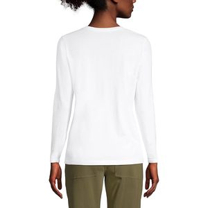 Camiseta de Manga Larga con Cuello Redondo para Mujer FOXA, 100% Algodón Supima, Corte Holgado, Tejido Jersey Transpirable - Product Image 2