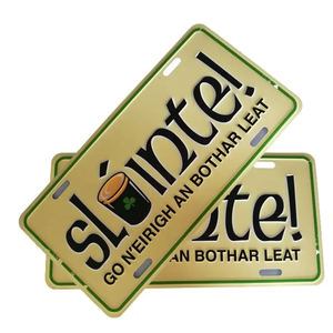 Plaques d'<span class=keywords><strong>immatriculation</strong></span> personnalisées en métal et aluminium pour véhicules et vélos avec impression sérigraphique, taille personnalisée, OEM/ODM disponible - Product Image 2