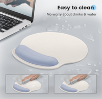 Tapis de souris ergonomique pour le gaming avec repose-poignet, base antidérapante en PU, pour une saisie facile, soulagement de la douleur, design de dessin animé, couleur personnalisable