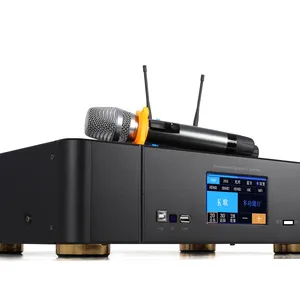 Sederhana dan Nyaman Berkualitas Tinggi-In-One Family Karaoke Amplifier dengan Layar Sentuh Di Pusat Panel Hitam