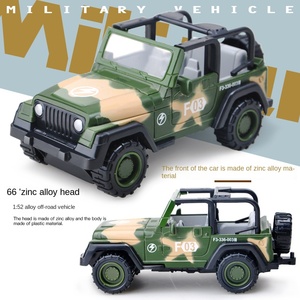 Pullback Diecast hợp kim xe quân sự đặt trẻ em Đồ chơi xe tăng Buggy bọc thép xe 1:48 mô hình quy mô - Product Image 2