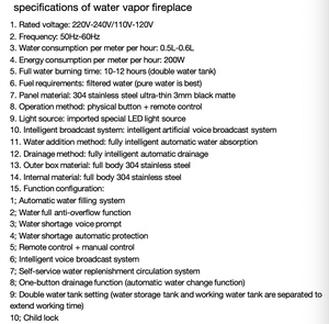 <span class=keywords><strong>Chimenea</strong></span> Eléctrica Moderna de <span class=keywords><strong>Bioetanol</strong></span> de 1.2m con Humidificación, 8 Colores de Llama, Acero Inoxidable 304, <span class=keywords><strong>Chimenea</strong></span> Eléctrica de Vapor - Product Image 6