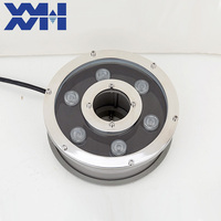 Projecteur LED submersible en aluminium coloré pour fontaine, éclairage paysager extérieur pour bassin, avec trou moyen pour jets d'eau sous-marins