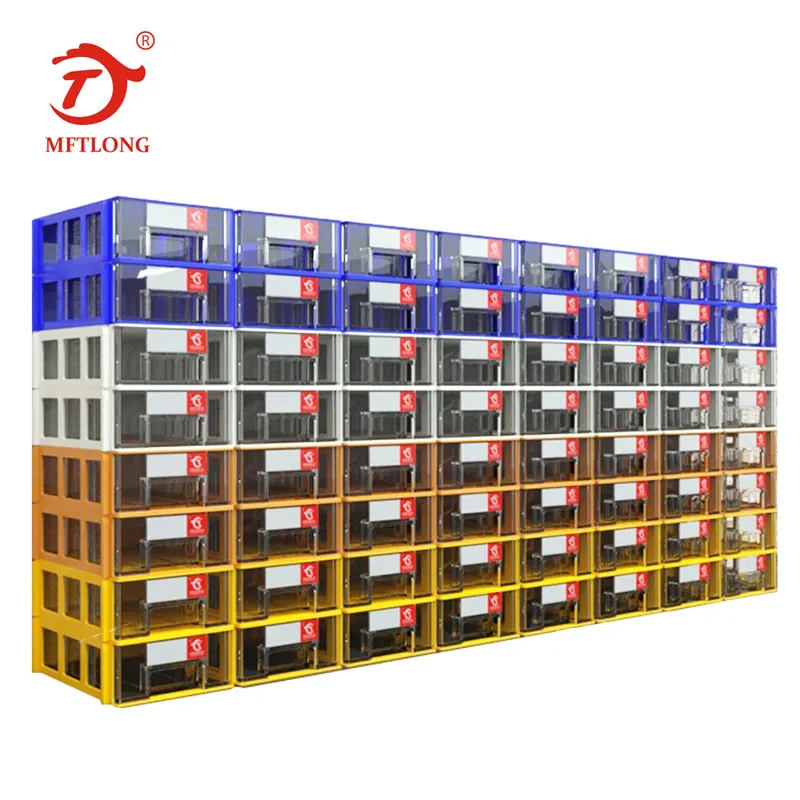 MFTLONG F0 140*90*40MM 120PCS | 플라스틱 데스크탑 스택 모듈 식 공예 작은 부품 주최자 컨테이너 캐비닛 보관 상자