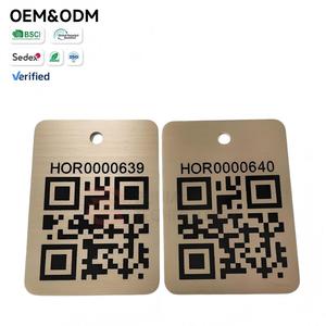 ป้ายแท็ก QR Code อะลูมิเนียมขัดเงาแบบกำหนดเอง - สลักหมายเลขประจำเครื่องสำหรับการติดตามในอุตสาหกรรม - Product Image 1