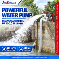 Pompe à eau à essence auto-amorçante portable avec cadre en acier pour l'irrigation agricole et le drainage des inondations, pompes à eau à essence de 2/3/4 pouces