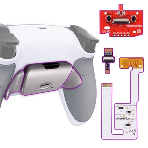 RISE V3 Remap Kit With Board +White Rubberized <b>Grip</b> Back Shell + Remappable Back Metal Button Paddle for PS5 BDM030/040/050 - Product Image 1