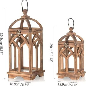 Farol de Madera para Velas, Cuadrado, Decoración del Hogar, Estilo Moderno y Simple, Yc 307 - Product Image 4