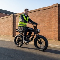 Vélo de ville électrique noir avec freins à disque hydrauliques, Vélo électrique tout-terrain pour la sécurité du quartier