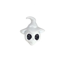 Breloques en alliage pour nail art thème Halloween Paso Sico, chauve-souris et fantôme noirs et blancs, pour fournitures de manucure
