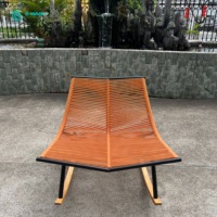 Chaise de loisirs d'extérieur de haute qualité avec structure en aluminium et corde tressée pour hôtel, balcon, villa, cour et patio