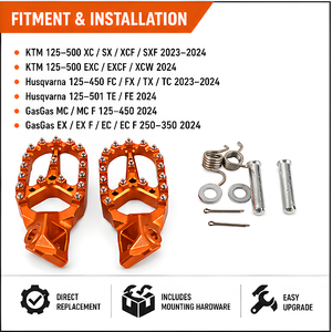 Repose-pieds forgés S2R pour <span class=keywords><strong>KTM</strong></span> 2024-2025 <span class=keywords><strong>EXC</strong></span> 300 <span class=keywords><strong>EXC</strong></span> 250 EXCF <span class=keywords><strong>350</strong></span> <span class=keywords><strong>EXC</strong></span> 450 XCW 300 SX 125 SXF 250 SXF 450 2023-2025 - Product Image 4