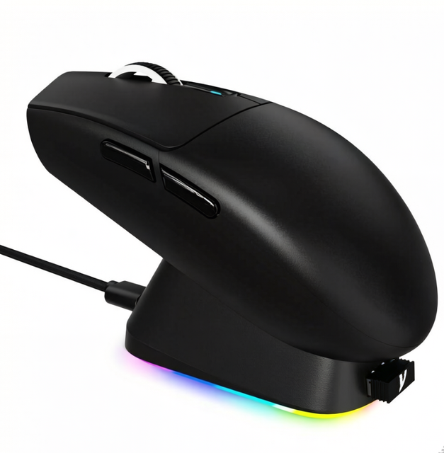 G3PRO Wireless Gaming Mouse with RGB Charging Dock PAW3311 Optical Sensor 1K Polling Rate Adjustable 25K DPI