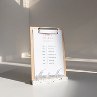 Support de cartes en bois naturel, décoration de table rustique pour mariages, événements professionnels ou usage quotidien sur le bureau