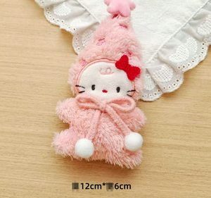 Porte-clés en peluche Kawaii mignon, breloques moelleuses à suspendre pour <span class=keywords><strong>sac</strong></span> à <span class=keywords><strong>dos</strong></span>, cadeau pour enfants et filles, accessoire de <span class=keywords><strong>sac</strong></span> DIY, porte-clés animal doux - Product Image 5