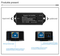 Standart Gigabit POE Splitter 5V 4A IEEE802.3af/at ABS Plastik Güç Kaynağı IP Kamera için Çoklu Arayüz Muhafazası